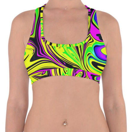 Toxicity Cross Back Sport Bra Bikini Top