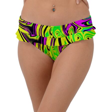 Toxicity Frilly Banded Bikini Bottom