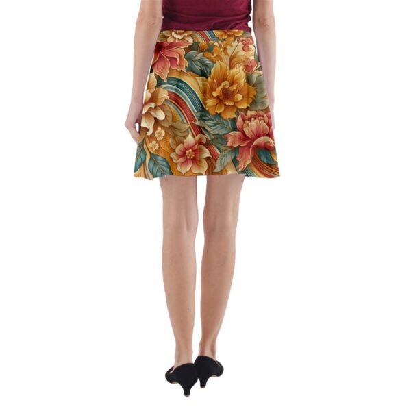 Sunset Florals Pocketed A-Line Skirt - Image 2