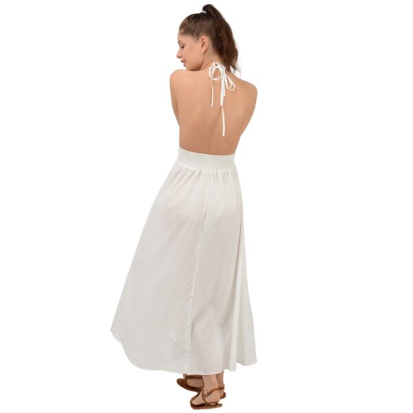 Sunset Florals Backless Maxi Beach Dress - Image 4