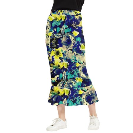 Bloom Chiffon Fishtail Maxi Skirt