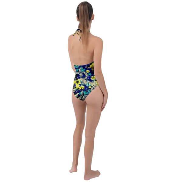 Bloom Plunge Keyhole Halter Swimsuit - Image 2