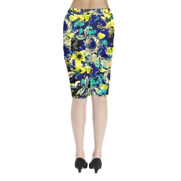 Bloom Slit Wrap Bodycon Skirt - Image 2