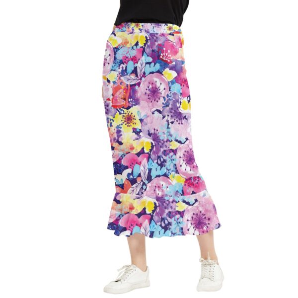 Blossom Chiffon Fishtail Maxi Skirt