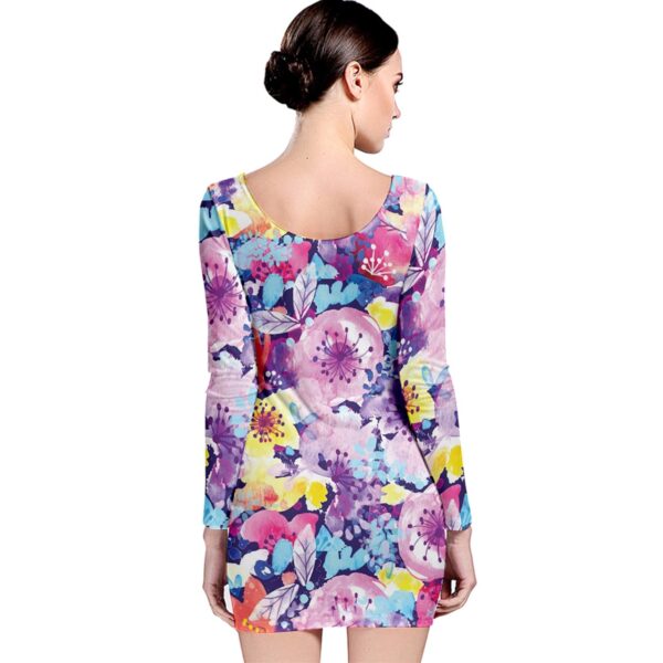 Blossom Classic Long Sleeve Bodycon Dress - Image 2