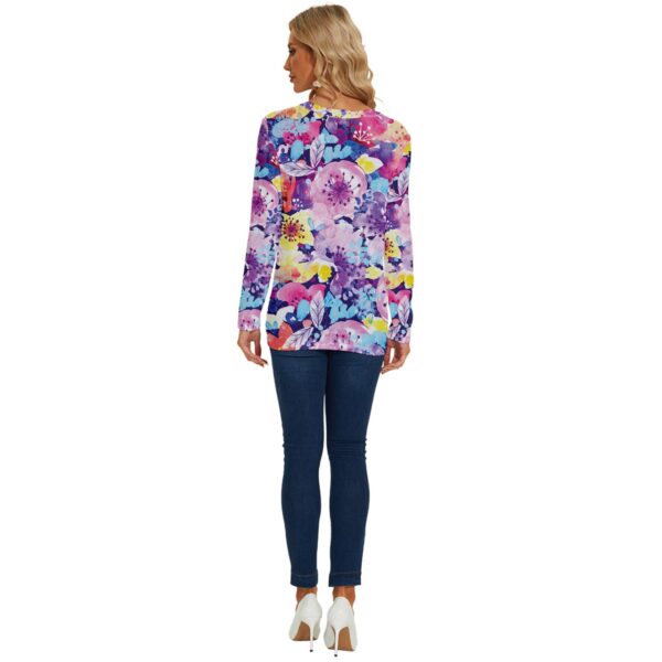 Blossom Long Sleeve Asymmetrical Twist Top - Image 2