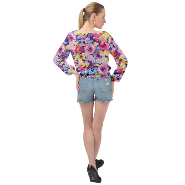 Blossom Shirred Chiffon Blouse - Image 2