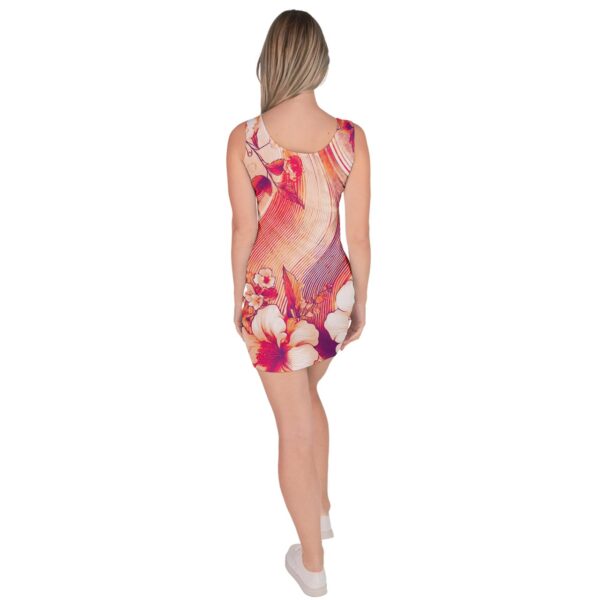 Coral Florals Classic Bodycon Dress - Image 2