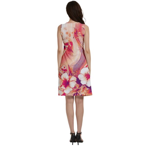 Coral Florals Classic Fit & Flare Dress - Image 2