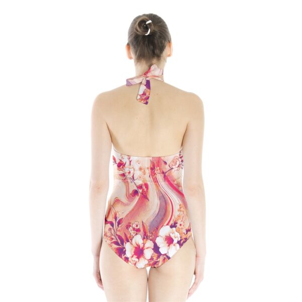 Coral Florals Classic Halter One Piece Swimsuit - Image 2