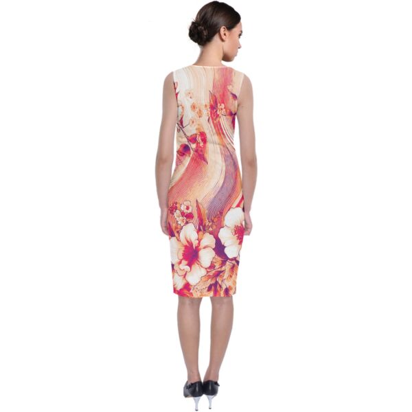 Coral Florals Classic Midi Dress - Image 2