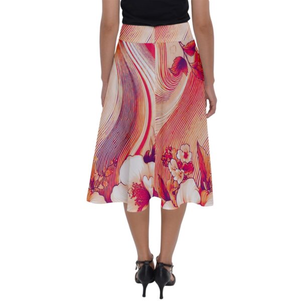 Coral Florals Classic Midi Skirt - Image 2