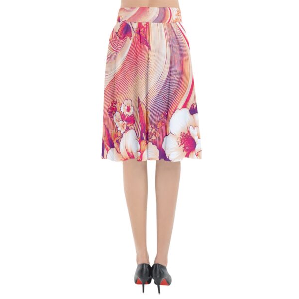 Coral Florals Flared Midi Skirt - Image 2