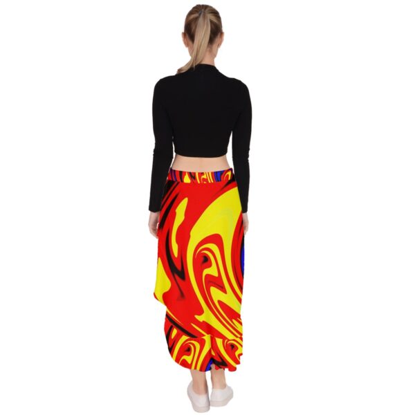 Hellfire Ruffled Asymmetrical Maxi Skirt - Image 3