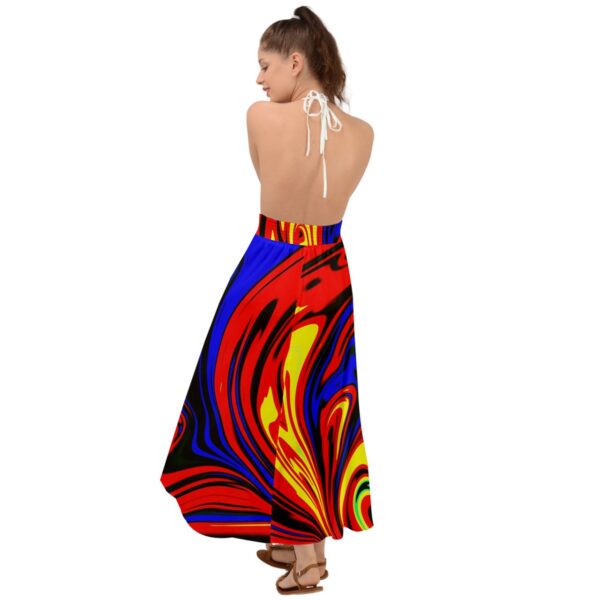 Hellfire Backless Maxi Beach Dress - Image 2