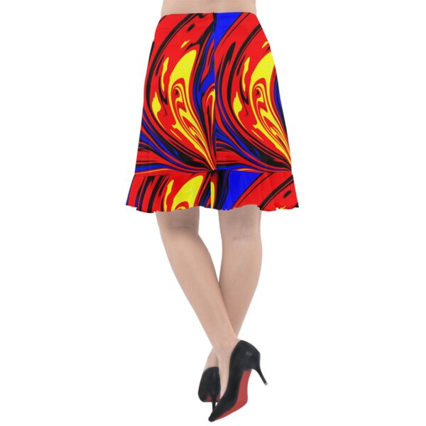 Hellfire Chiffon Fishtail Midi Skirt - Image 2