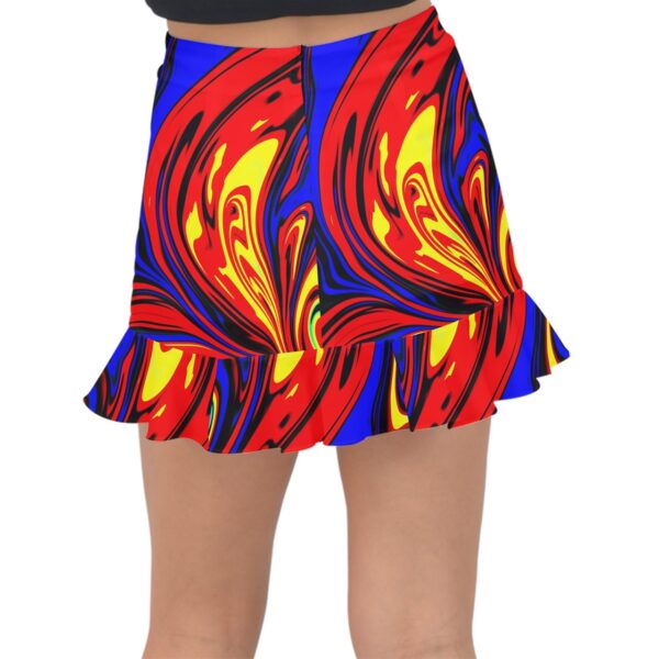 Hellfire Chiffon Fishtail Mini Skirt - Image 2