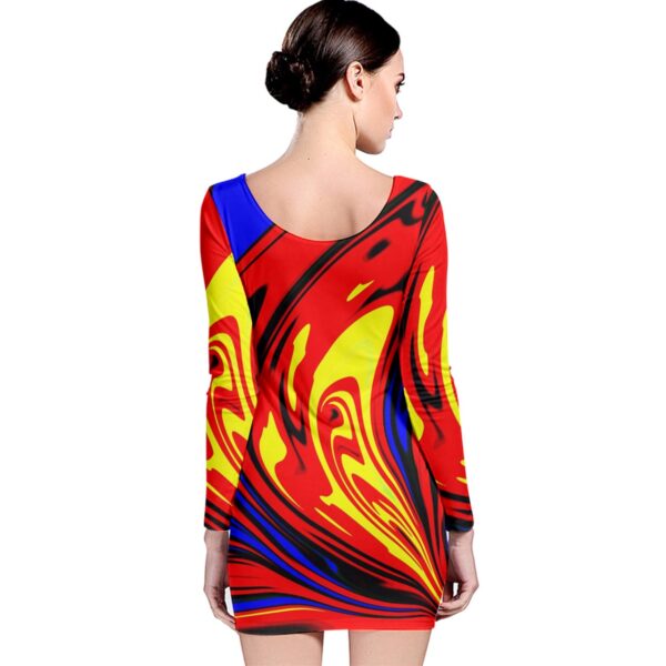 Hellfire Classic Long Sleeve Bodycon Dress - Image 2