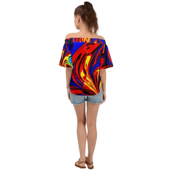 Hellfire Off Shoulder Short Sleeve Top - Image 2