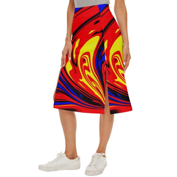 Hellfire Panel Midi Skirt - Image 2