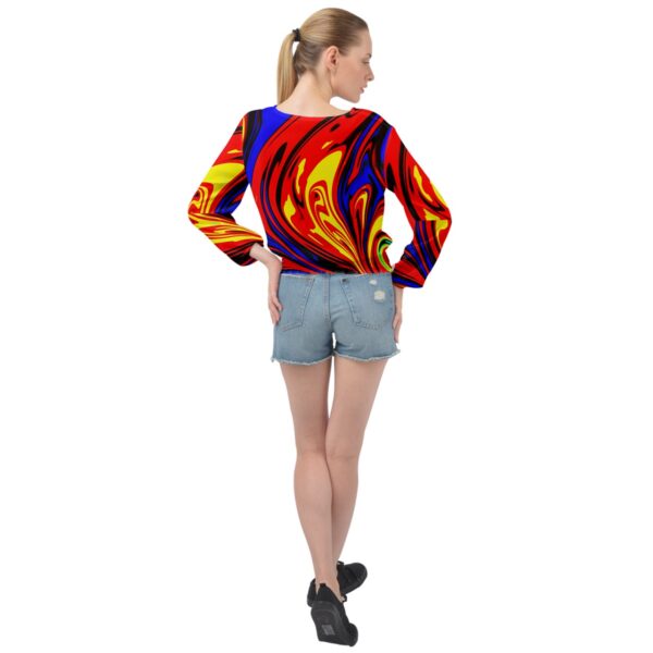 Hellfire Shirred Chiffon Blouse - Image 2