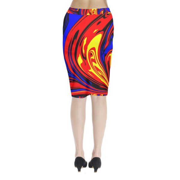 Hellfire Slit Wrap Bodycon Skirt - Image 2