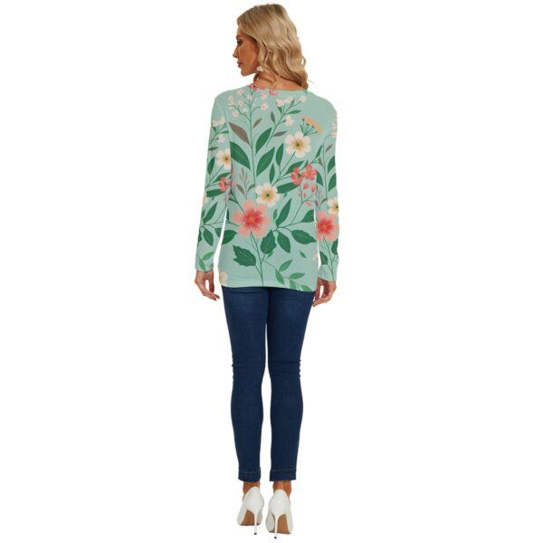 Meadow Long Sleeve Asymmetrical Twist Top - Image 2