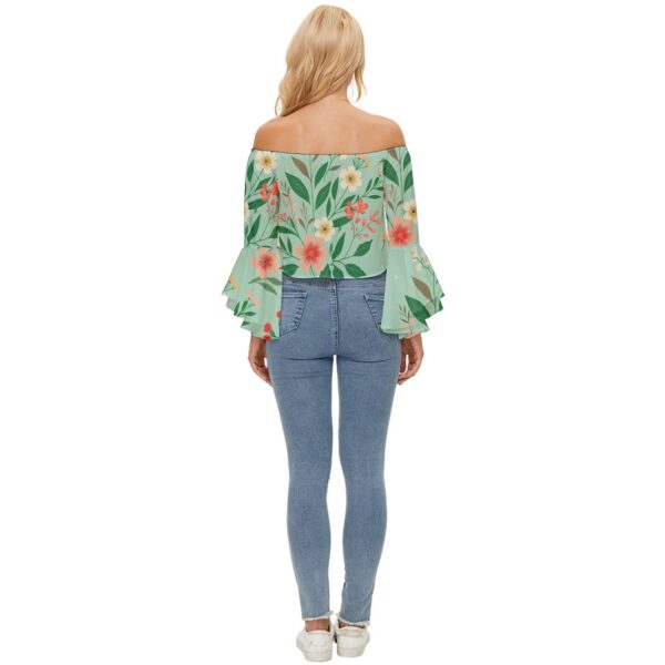 Meadow Off Shoulder Flutter Bell Sleeve Top - Image 2