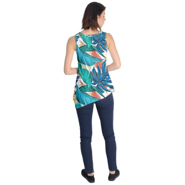 Monstera Asymmetrical Sleeveless Top - Image 2