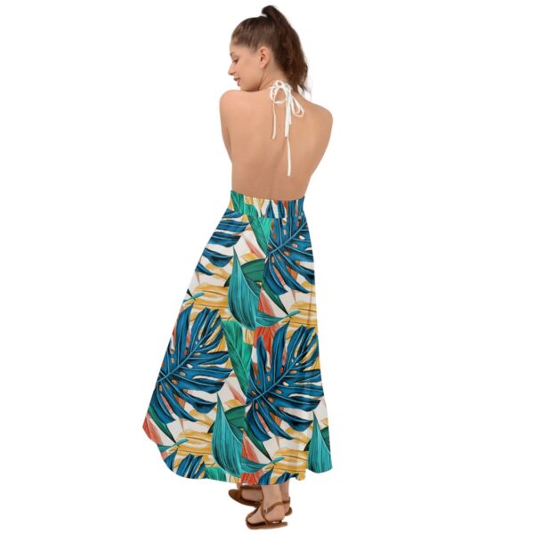 Monstera Backless Maxi Beach Dress - Image 2