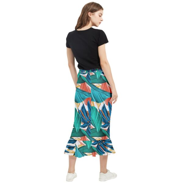 Monstera Chiffon Fishtail Maxi Skirt - Image 2