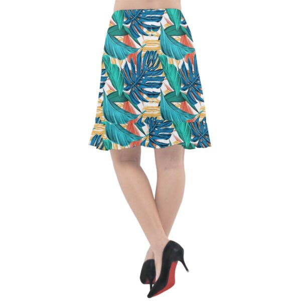 Monstera Chiffon Fishtail Midi Skirt - Image 2