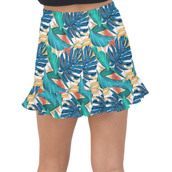 Monstera Chiffon Fishtail Mini Skirt - Image 2