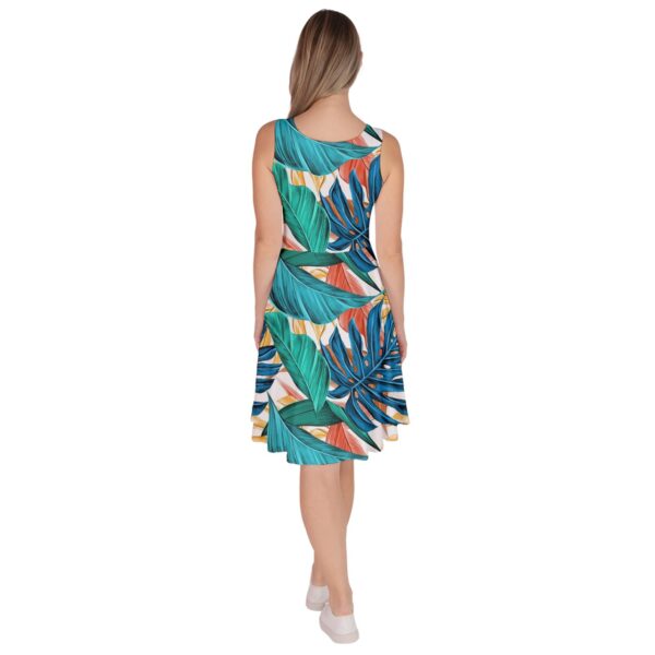 Monstera Classic Pocketed Fit & Flare Dress - Image 2