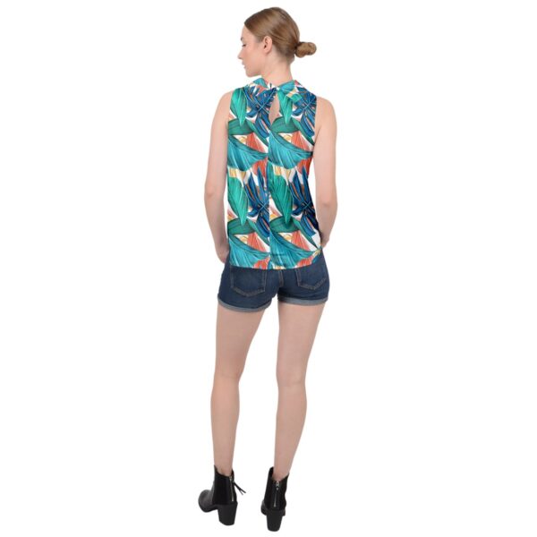 Monstera High Neck Satin Top - Image 2