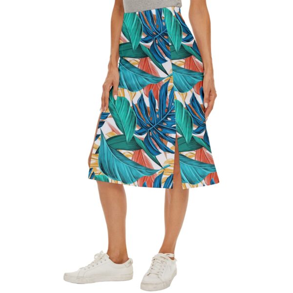 Monstera Panel Midi Skirt - Image 2