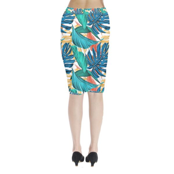 Monstera Slit Wrap Bodycon Skirt - Image 2