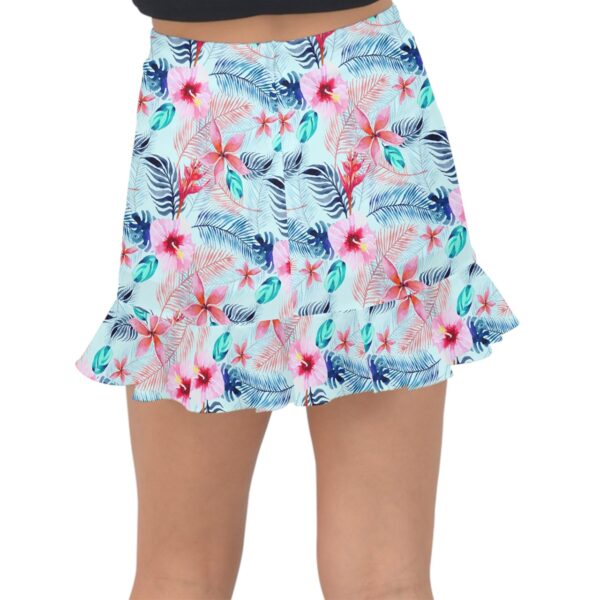 Pastel Paradise Chiffon Fishtail Mini Skirt - Image 2