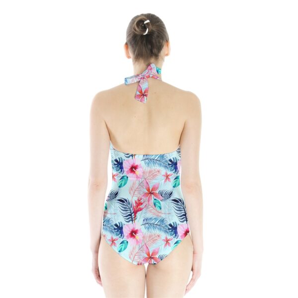 Pastel Paradise Classic Halter One Piece Swimsuit - Image 2