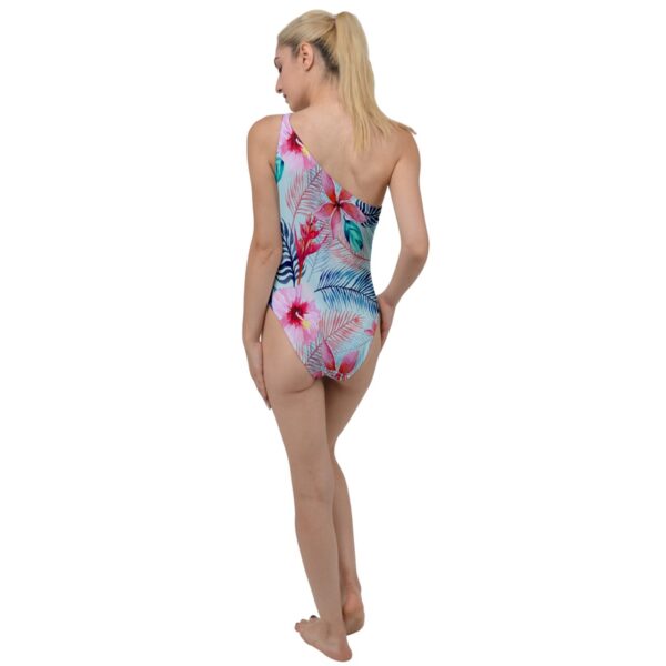 Pastel Paradise Classic One-Shoulder One Piece Swimsuit - Image 2