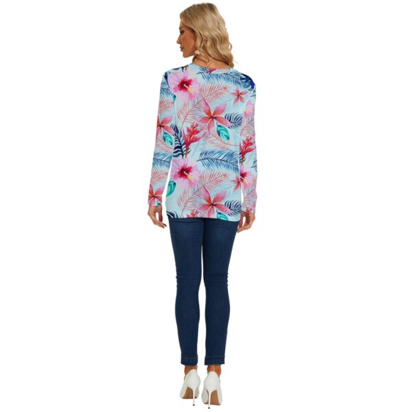 Pastel Paradise Long Sleeve Asymmetrical Twist Top - Image 2