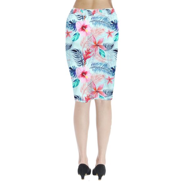 Pastel Paradise Slit Wrap Bodycon Skirt - Image 2