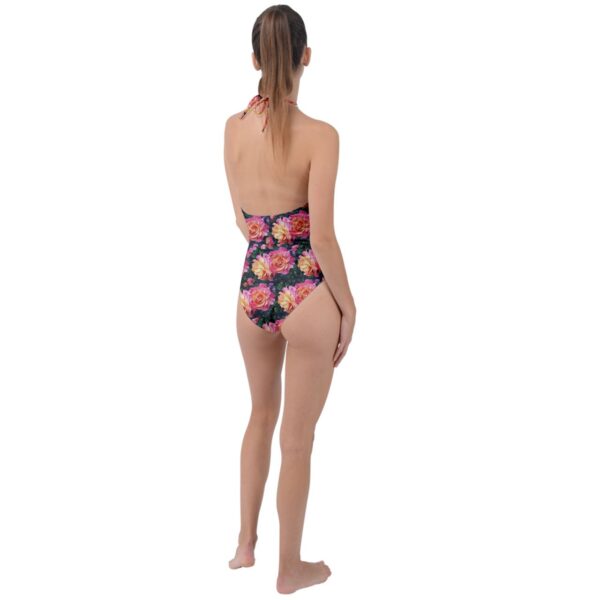 Rosalia Plunge Keyhole Halter Swimsuit - Image 2