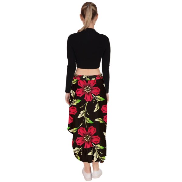 Summer Nights Ruffled Asymmetrical Maxi Skirt - Image 3