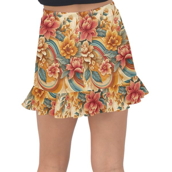 Sunset Florals Chiffon Fishtail Mini Skirt - Image 2