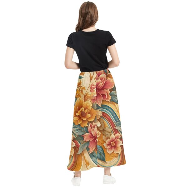 Sunset Florals Chiffon Maxi Skirt - Image 2