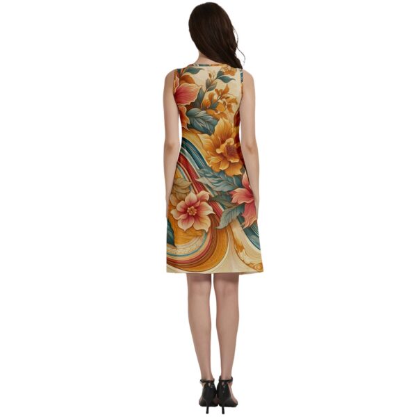 Sunset Florals Classic Fit & Flare Dress - Image 4