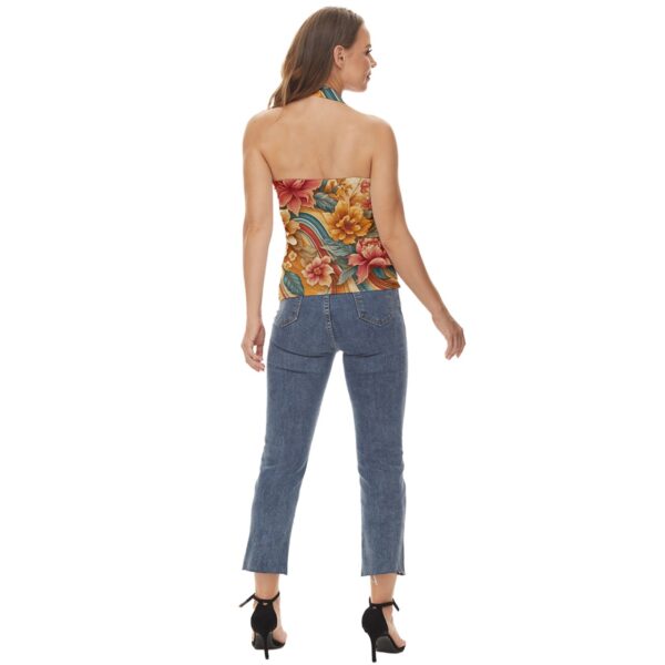 Sunset Florals Classic Halter Top - Image 2