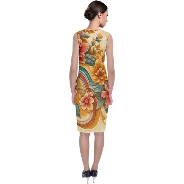 Sunset Florals Classic Midi Dress - Image 2