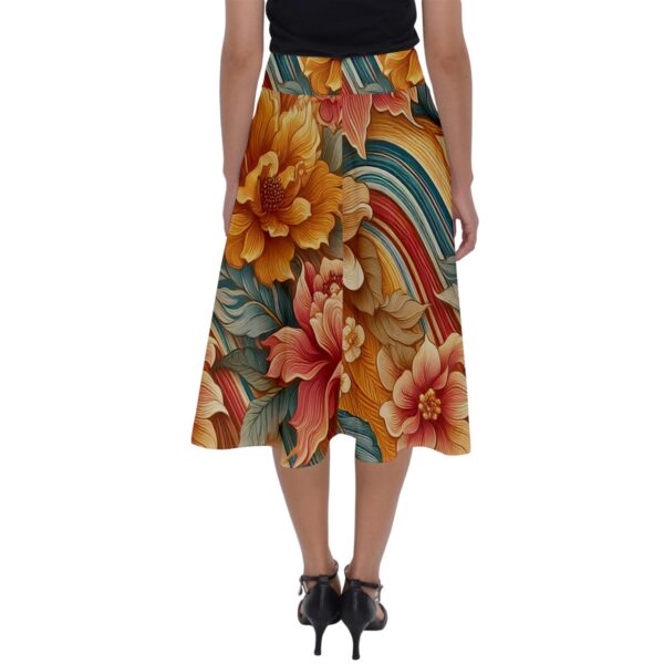 Sunset Florals Classic Midi Skirt - Image 2